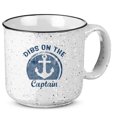 Dibs On The Captain Funny Boating Boat Lover 15oz Campfire Ceramic Mug