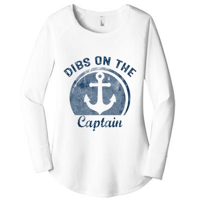 Dibs On The Captain Funny Boating Boat Lover Women's Perfect Tri Tunic Long Sleeve Shirt