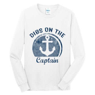 Dibs On The Captain Funny Boating Boat Lover Tall Long Sleeve T-Shirt