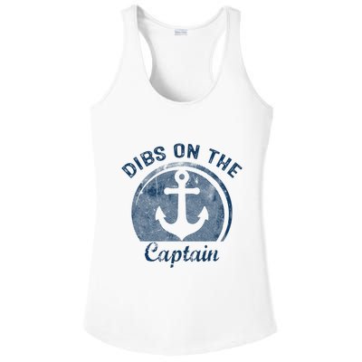 Dibs On The Captain Funny Boating Boat Lover Ladies PosiCharge Competitor Racerback Tank