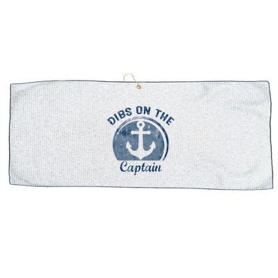 Dibs On The Captain Funny Boating Boat Lover Large Microfiber Waffle Golf Towel