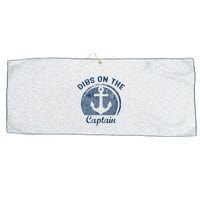 Dibs On The Captain Funny Boating Boat Lover Large Microfiber Waffle Golf Towel