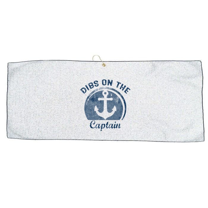 Dibs On The Captain Funny Boating Boat Lover Large Microfiber Waffle Golf Towel