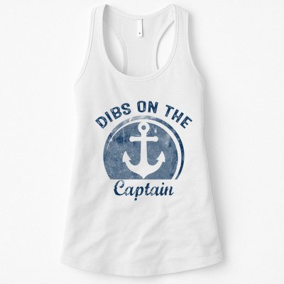 Dibs On The Captain Funny Boating Boat Lover Womens Tank Top