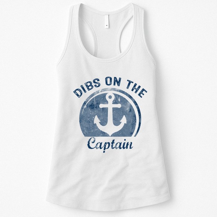 Dibs On The Captain Funny Boating Boat Lover Womens Tank Top