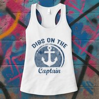 Dibs On The Captain Funny Boating Boat Lover Womens Tank Top