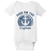 Dibs On The Captain Funny Boating Boat Lover Baby Bodysuit