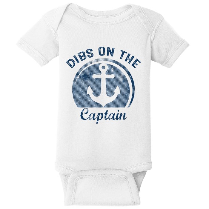 Dibs On The Captain Funny Boating Boat Lover Baby Bodysuit