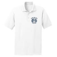 Dibs On The Captain Funny Boating Boat Lover PosiCharge RacerMesh Polo