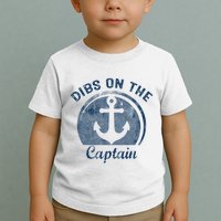 Dibs On The Captain Funny Boating Boat Lover Toddler T-Shirt