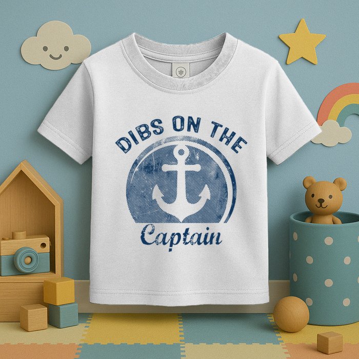 Dibs On The Captain Funny Boating Boat Lover Toddler T-Shirt