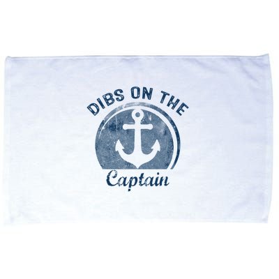 Dibs On The Captain Funny Boating Boat Lover Microfiber Hand Towel