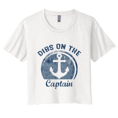 Dibs On The Captain Funny Boating Boat Lover Crop Top