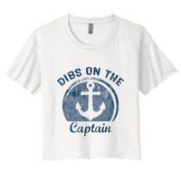 Dibs On The Captain Funny Boating Boat Lover Crop Top