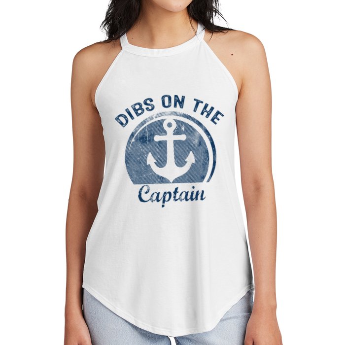 Dibs On The Captain Funny Boating Boat Lover Women's Perfect Tri Rocker Tank