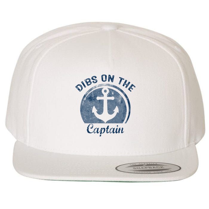 Dibs On The Captain Funny Boating Boat Lover Wool Snapback Cap