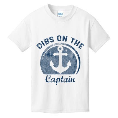 Dibs On The Captain Funny Boating Boat Lover Kids T-Shirt