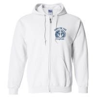 Dibs On The Captain Funny Boating Boat Lover Full Zip Hoodie