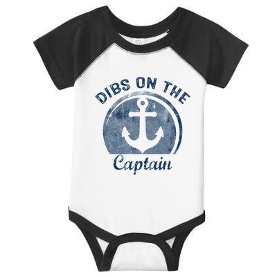 Dibs On The Captain Funny Boating Boat Lover Infant Baby Jersey Bodysuit