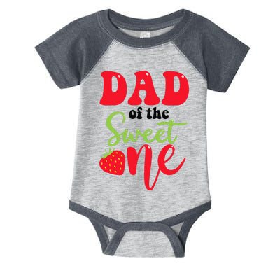 Dad Of The Sweet One Strawberry Summer First Birthday Infant Baby Jersey Bodysuit