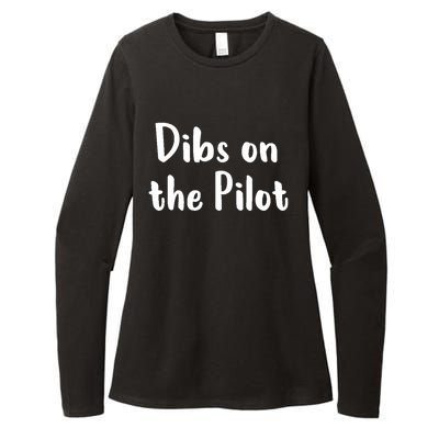 Dibs On The Pilot Pilot Friend Aviation Funny Gift Womens CVC Long Sleeve Shirt