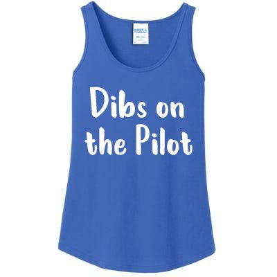 Dibs On The Pilot Pilot Friend Aviation Funny Gift Ladies Essential Tank