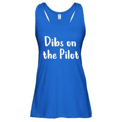 Dibs On The Pilot Pilot Friend Aviation Funny Gift Ladies Essential Flowy Tank