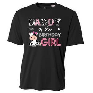 Daddy of The Birthday Girl Farm Cow Dad Matching Family Bday Cooling Performance Crew T-Shirt