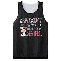 Daddy of The Birthday Girl Farm Cow Dad Matching Family Bday Mesh Reversible Basketball Jersey Tank