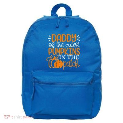 Daddy Of The Cutest Pumpkins In The Patch Great Gift Halloween Gift 16 in Basic Backpack
