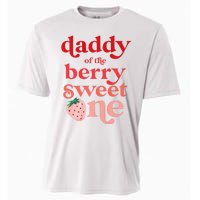 Daddy Of The Berry Sweet One Strawberry First Birthday 1st Cooling Performance Crew T-Shirt