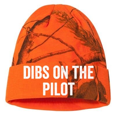 Dibs On The Pilot Air Wife Airplane Pilot Friend Gift Kati Licensed 12" Camo Beanie