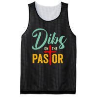 Dibs On The Pastor Funny Jesus Christian Cross Mesh Reversible Basketball Jersey Tank