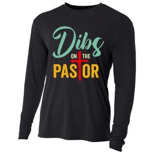 Dibs On The Pastor Funny Jesus Christian Cross Cooling Performance Long Sleeve Crew