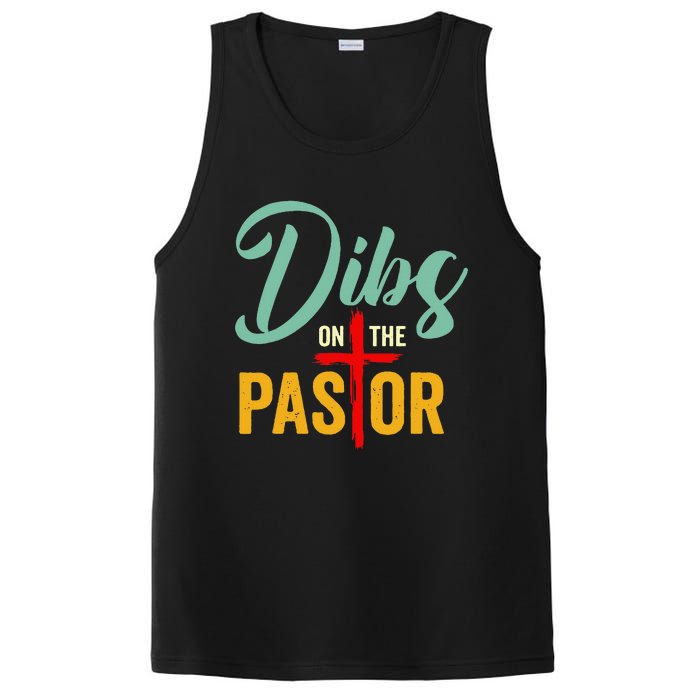 Dibs On The Pastor Funny Jesus Christian Cross PosiCharge Competitor Tank