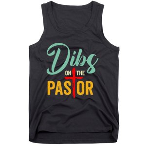 Dibs On The Pastor Funny Jesus Christian Cross Tank Top