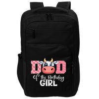 Dad of The Birthday Cow Family Cow Farm Matching Impact Tech Backpack