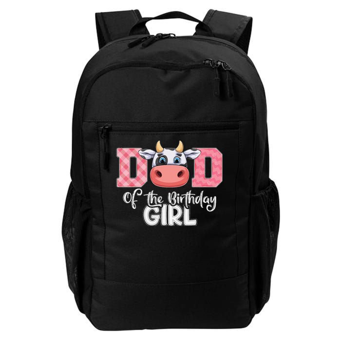 Dad of The Birthday Cow Family Cow Farm Matching Daily Commute Backpack