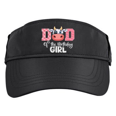 Dad of The Birthday Cow Family Cow Farm Matching Adult Drive Performance Visor