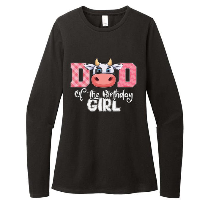 Dad of The Birthday Cow Family Cow Farm Matching Womens CVC Long Sleeve Shirt