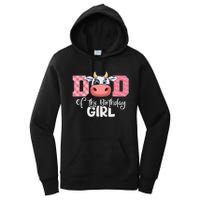 Dad of The Birthday Cow Family Cow Farm Matching Women's Pullover Hoodie