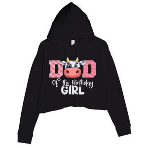 Dad of The Birthday Cow Family Cow Farm Matching Crop Fleece Hoodie