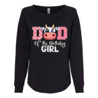 Dad of The Birthday Cow Family Cow Farm Matching Womens California Wash Sweatshirt