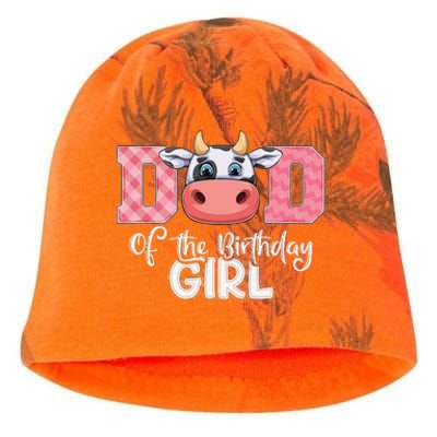 Dad of The Birthday Cow Family Cow Farm Matching Kati - Camo Knit Beanie