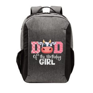 Dad of The Birthday Cow Family Cow Farm Matching Vector Backpack