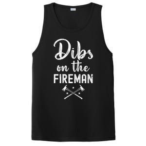 Dibs On The Fire Funny Fire Firefighter Graphic Gift PosiCharge Competitor Tank