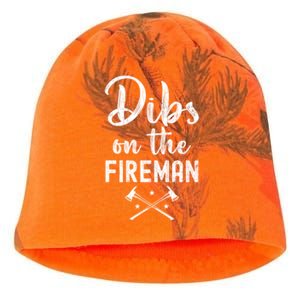 Dibs On The Fire Funny Fire Firefighter Graphic Gift Kati - Camo Knit Beanie