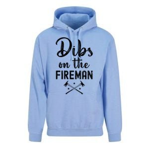 Dibs On The Fire Funny Fire Firefighter Graphic Gift Unisex Surf Hoodie