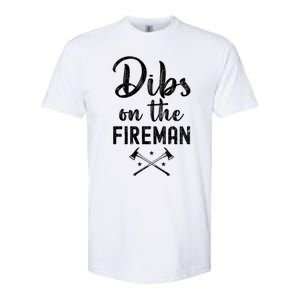 Dibs On The Fire Funny Fire Firefighter Graphic Gift Softstyle CVC T-Shirt