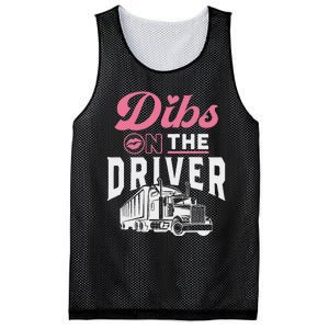 Dibs On The Driver Truckers Wife Girlfriend Trucking Trucks Mesh Reversible Basketball Jersey Tank